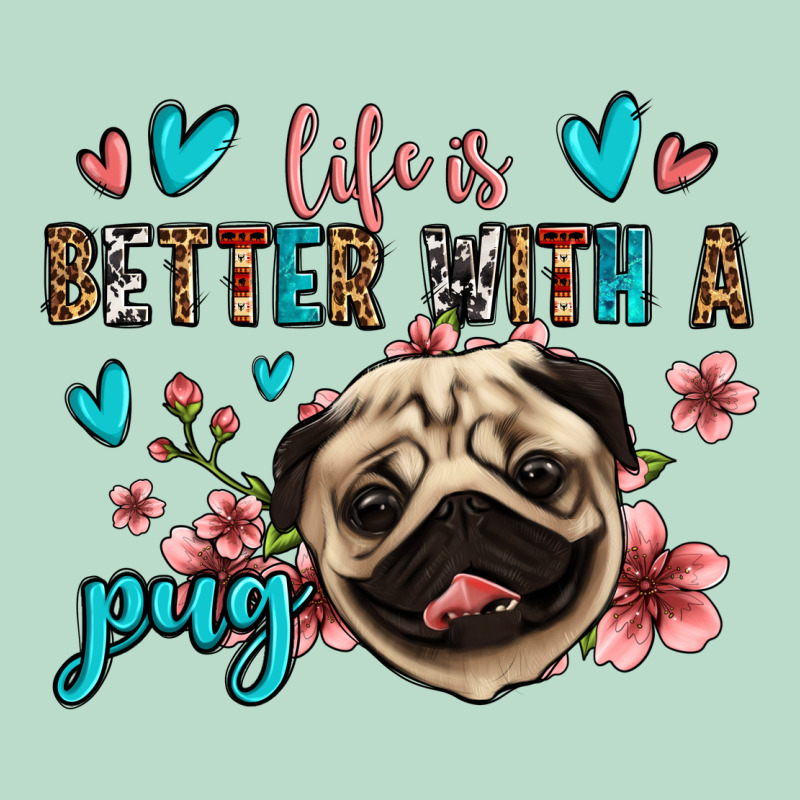 Life Is Better With A Pug Premium Hoodie by Jasminsmagicworld | Teevron