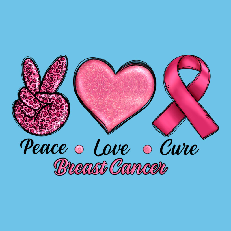 Breast Cancer Peace Love Cure Premium Sweatshirt by RanaPortraitStore | Teevron