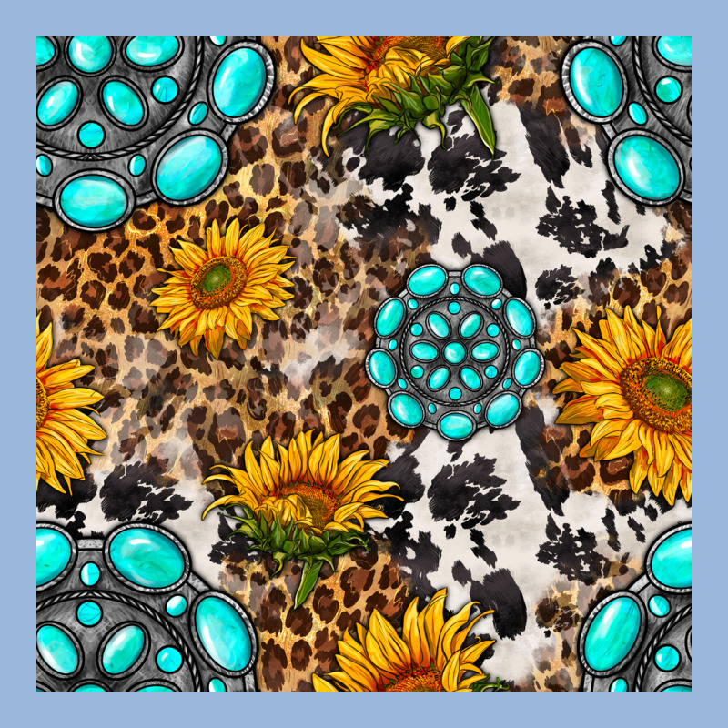Western Gemstone And Sunflower Seamless Pattern Premium Hoodie by BundleAndBundleShop | Teevron