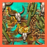 Western Bull Skull And Cactus Seamless Pattern Premium Hoodie | Teevron