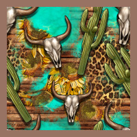 Western Bull Skull And Cactus Seamless Pattern Premium Hoodie | Teevron