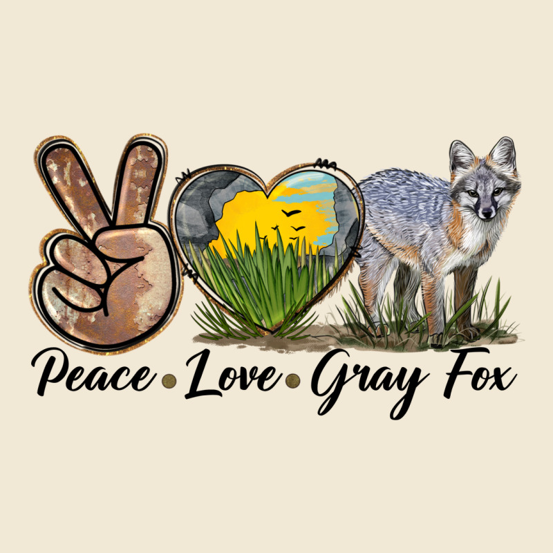 Peace Love Gray Fox Premium Tee by LillyAllenDesigns | Teevron