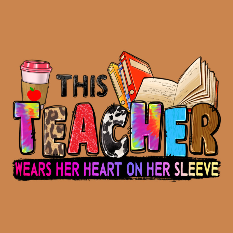 This Teacher Wears Her Heart On Her Sleeve Heavyweight Hoodie by Zillion Design Studio | Teevron