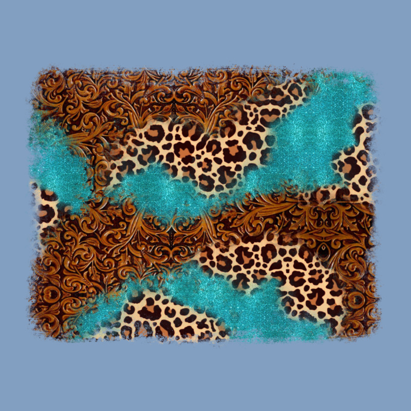 Turquoise Glitter Leopard Background Urban Hoodie by AdoDesignShop | Teevron