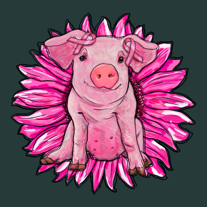 Pink Sunflower Pig Premium Sweatshirt by RanaPortraitStore | Teevron