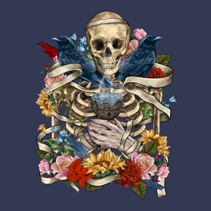 Flower Boho Skull Skeleton Heavyweight Hoodie by RanaPortraitStore | Teevron