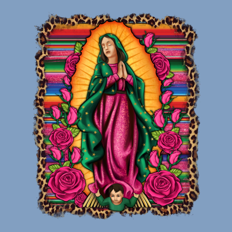 Our Lady Of Guadalupe Serape Background Urban Hoodie by Artiststas | Teevron