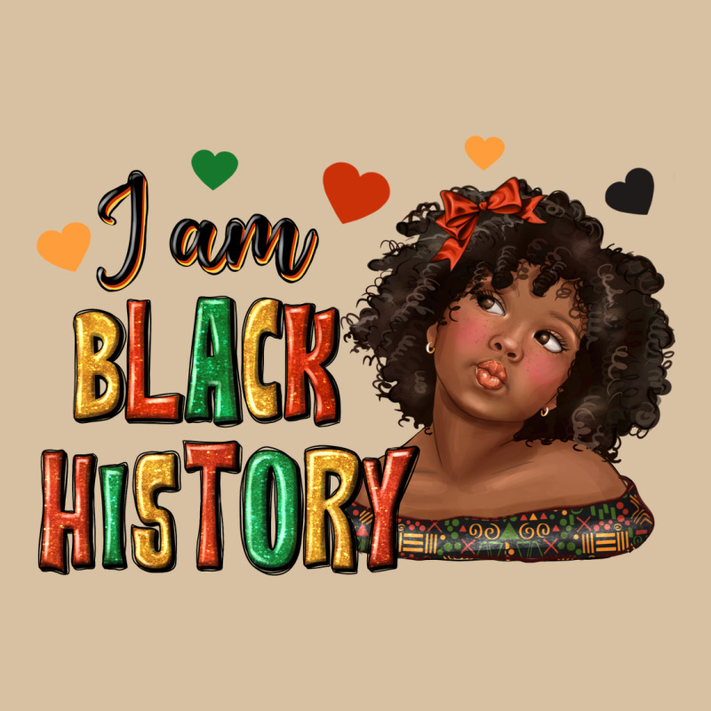 I Am Black History Afro Girl Heavyweight Hoodie by texasbilliewilder | Teevron