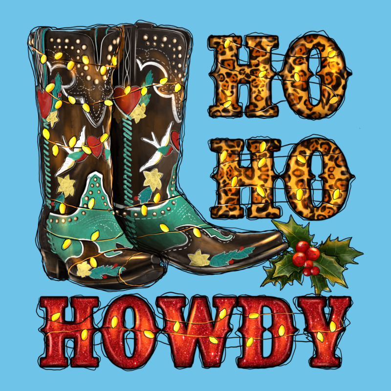 Christmas Cowboy Boots Ho Ho Howdy Premium Sweatshirt by RanaPortraitStore | Teevron