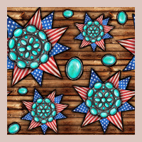 4th Of July Turquoise Gemstone Seamless Pattern Premium Hoodie | Teevron