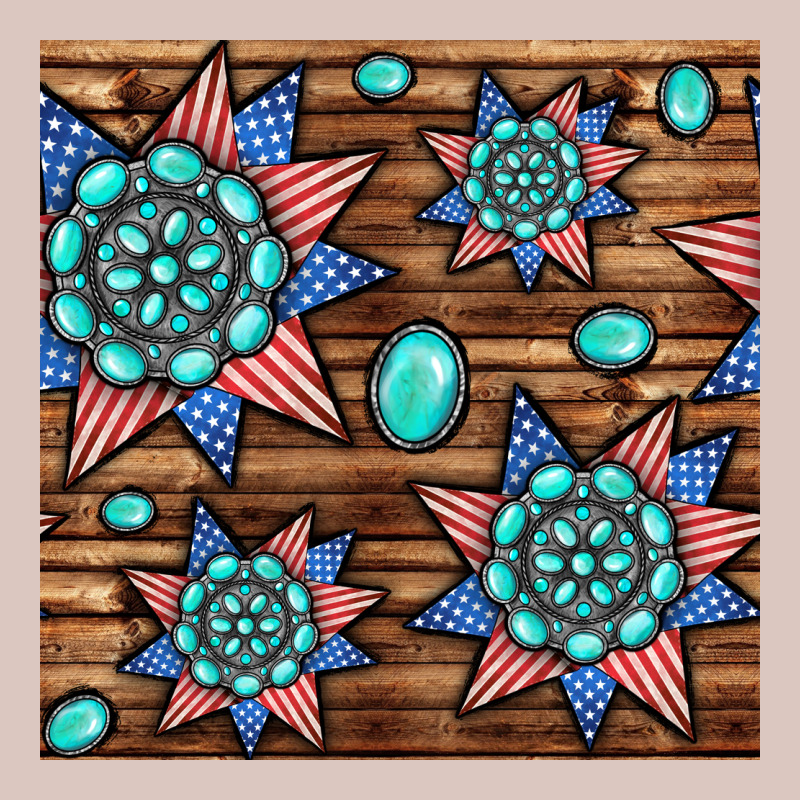 4th Of July Turquoise Gemstone Seamless Pattern Premium Hoodie by BundleAndBundleShop | Teevron