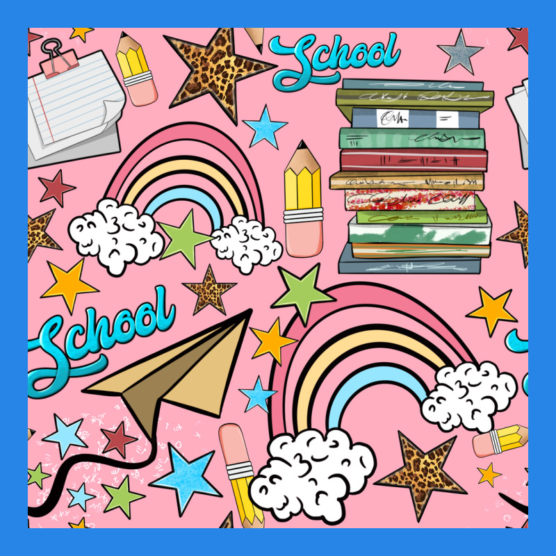 School With Rainbow Seamless Pattern Premium Hoodie by BundleAndBundleShop | Teevron