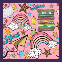 School With Rainbow Seamless Pattern Premium Hoodie | Teevron