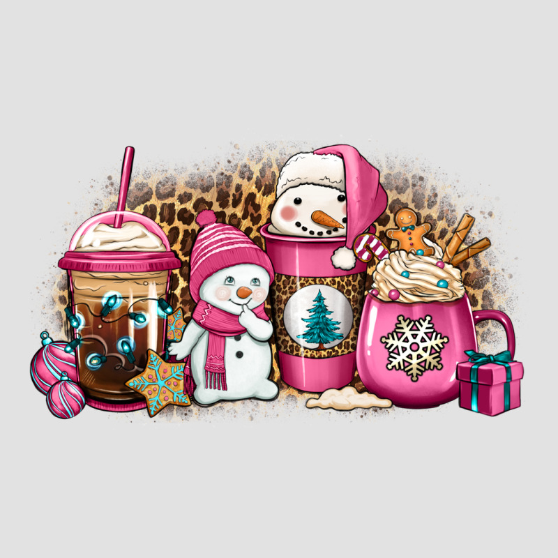 Pink Christmas Winter Snowman Coffee Premium Hoodie by Jasminsmagicworld | Teevron