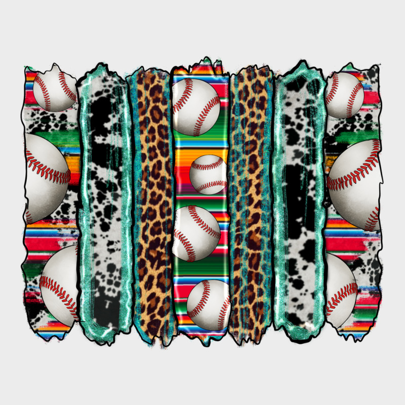 Baseball Serape Cowhide Turquoise Leopard Glitter  Brushstrokes Urban Hoodie by Artiststas | Teevron