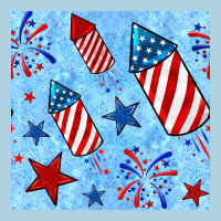 4th Of July Firecracker And Star Seamless  Pattern Premium Hoodie | Teevron