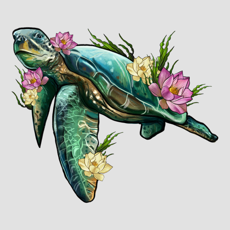 Sea Turtle With Lotus Premium Hoodie by Artiststas | Teevron