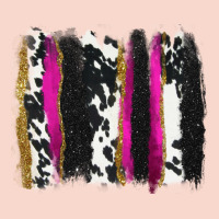 Cow , Yellow And Pink Glitter Brushstrokes Urban Hoodie | Teevron