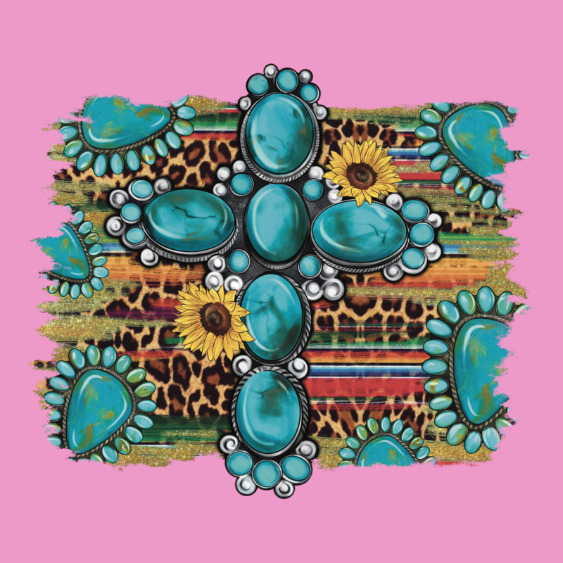 Western Gemstone Cross Sunflowers Serape Leopard Glitter Urban Hoodie by Artiststas | Teevron