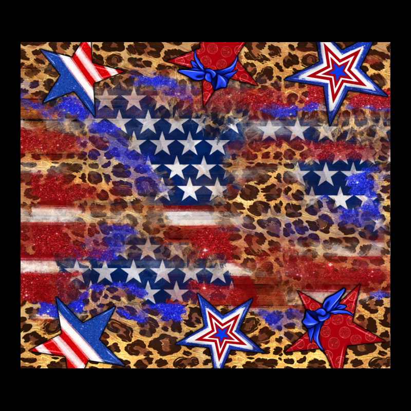 American Flag And Star Leopard Urban Heavy Tee by Artiststas | Teevron