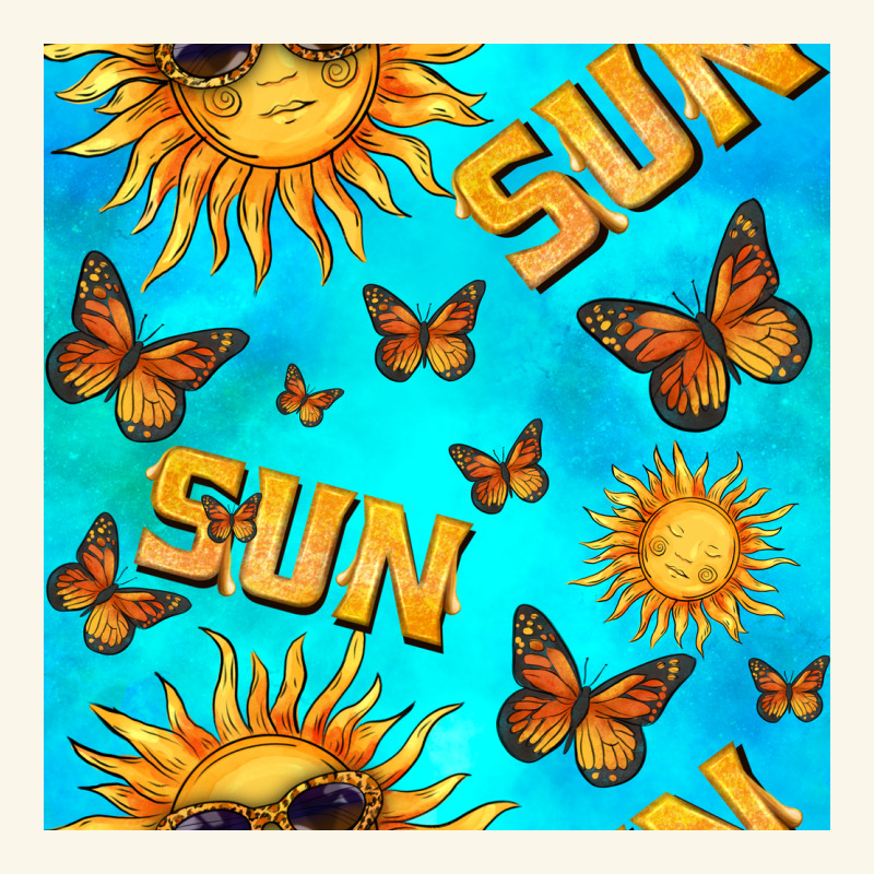 Sun With Butterfly Seamless Pattern Premium Hoodie by BundleAndBundleShop | Teevron