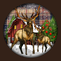 Elk Buck Deer Christmas Heavy Core Tee | Teevron