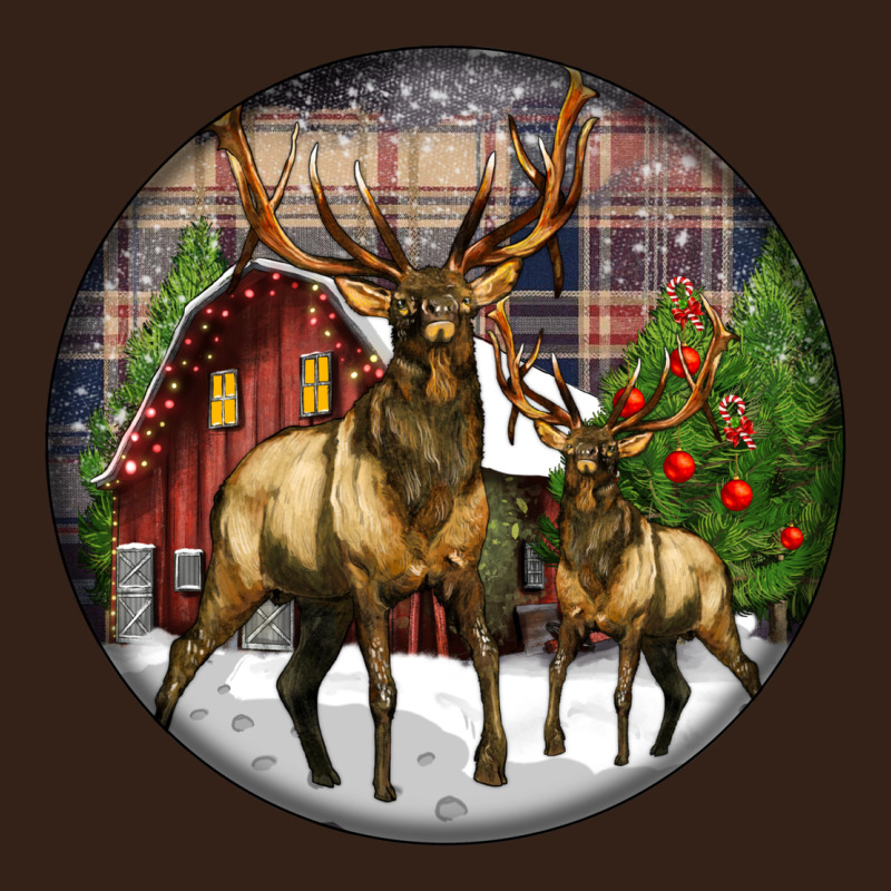 Elk Buck Deer Christmas Heavy Core Tee by LillyAllenDesigns | Teevron