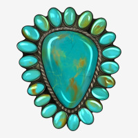 Western Gemstone Turquoise Urban Hoodie | Teevron