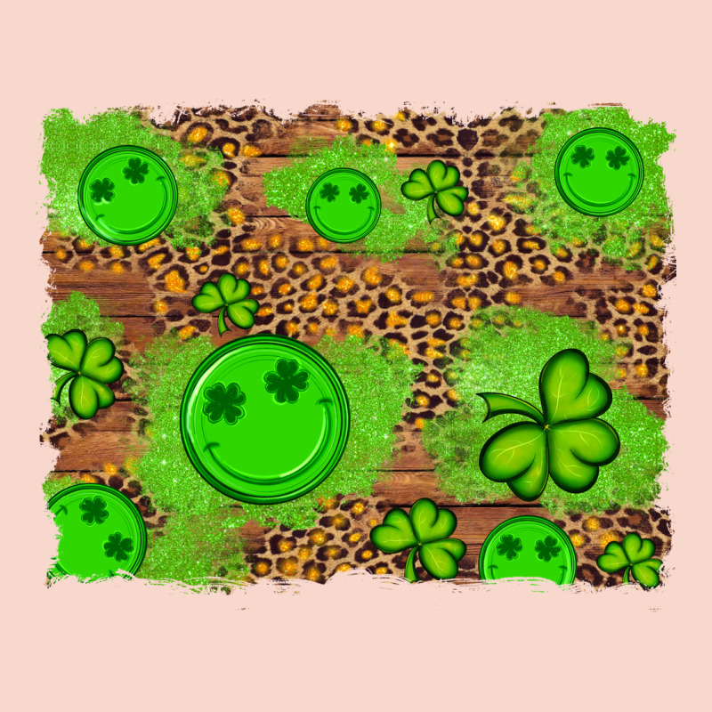 Shamrock Glitter Leopard And Wood Background Urban Hoodie by Artiststas | Teevron