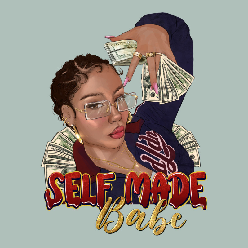 Self Made Babe Afro Black Woman Heavyweight Hoodie by texasbilliewilder | Teevron
