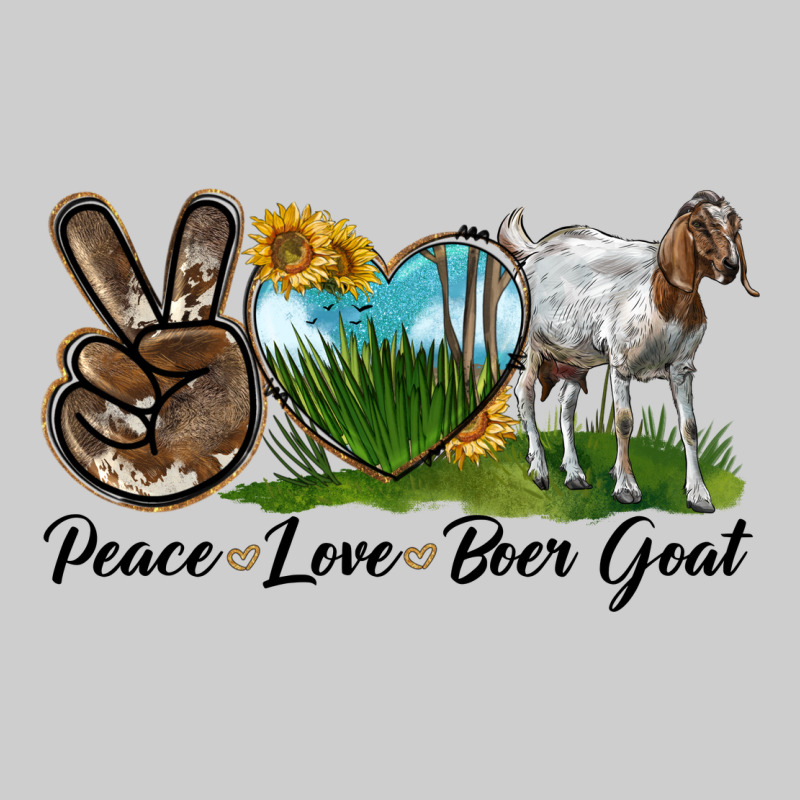 Peace Love Boer Goat Premium Tee by LillyAllenDesigns | Teevron