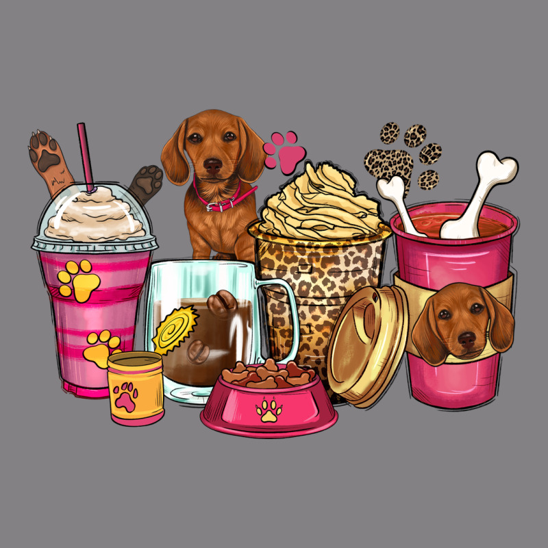 Dachshund Coffee Cups Heavyweight Hoodie by Zillion Design Studio | Teevron