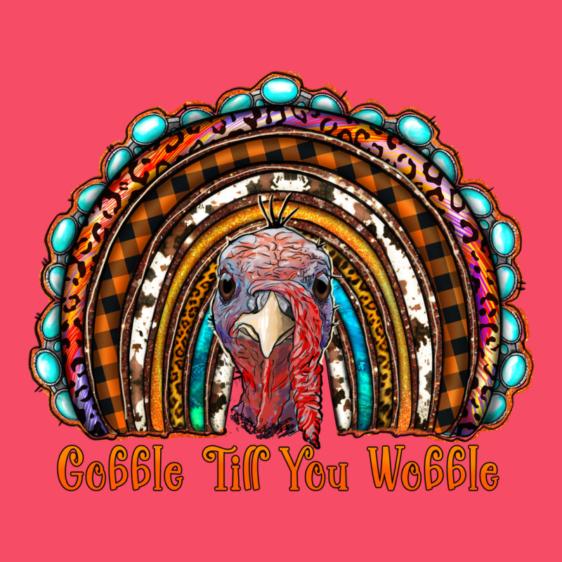 Gobble Till You Wobble Thanksgiving Rainbow Premium Sweatshirt by RanaPortraitStore | Teevron