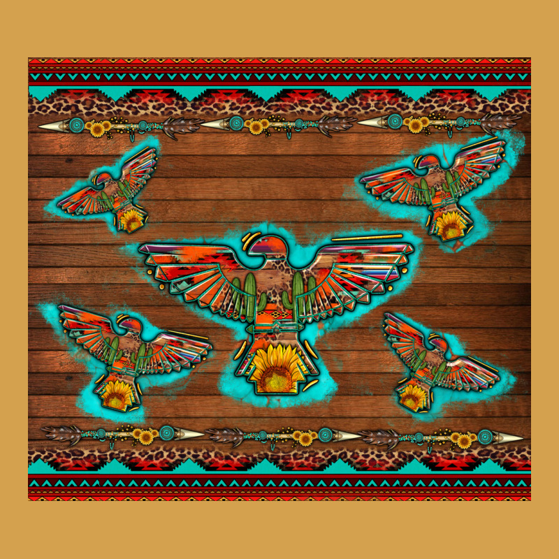 Western Thunderbird And Arrow With Aztec Leopard Urban Hoodie by Artiststas | Teevron