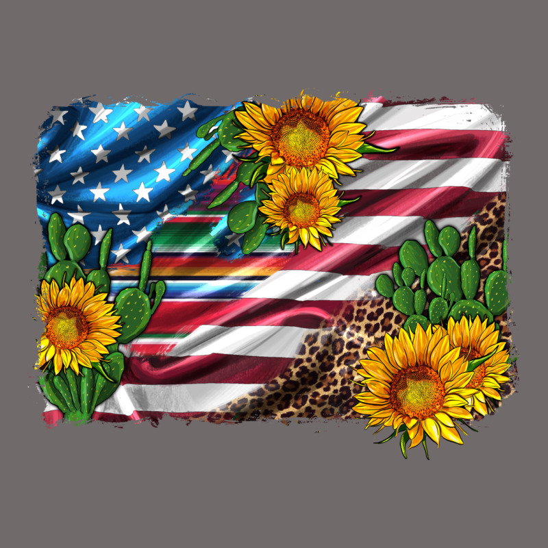 Usa Flag And Sunflower Serape Leopard And Cactus Urban Hoodie by Artiststas | Teevron
