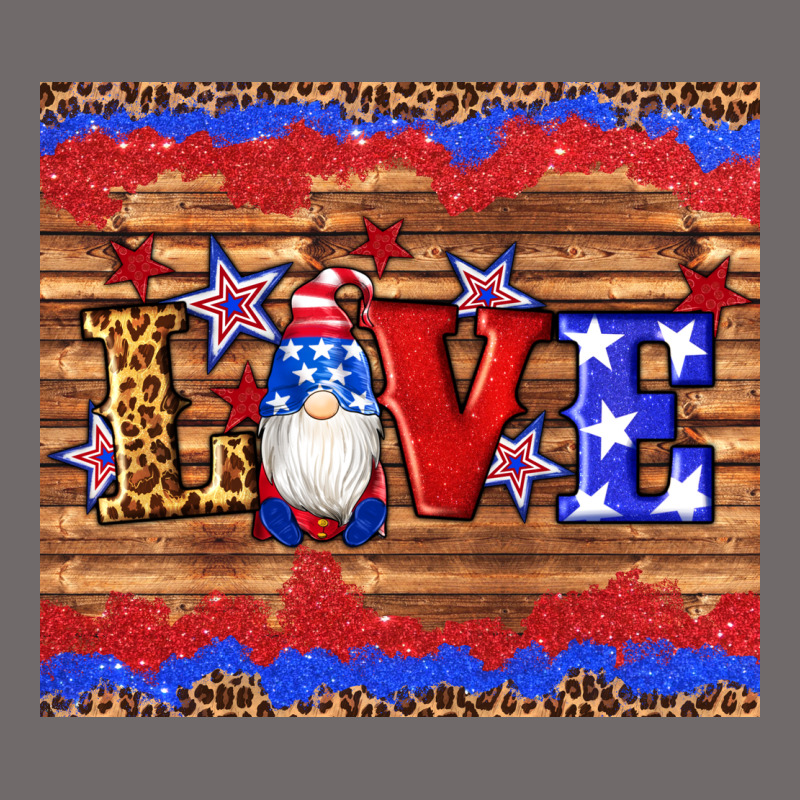American Flag Gnomes Love Star Leopard Glitter Urban Heavy Tee by Artiststas | Teevron