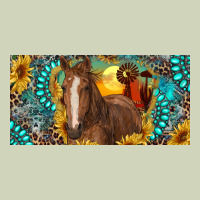 Horse And Desert With Sunflowers Gemstone Heavyweight Hoodie | Teevron