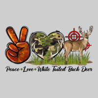 Peace Love White Tailed Buck Deer Premium Tee | Teevron