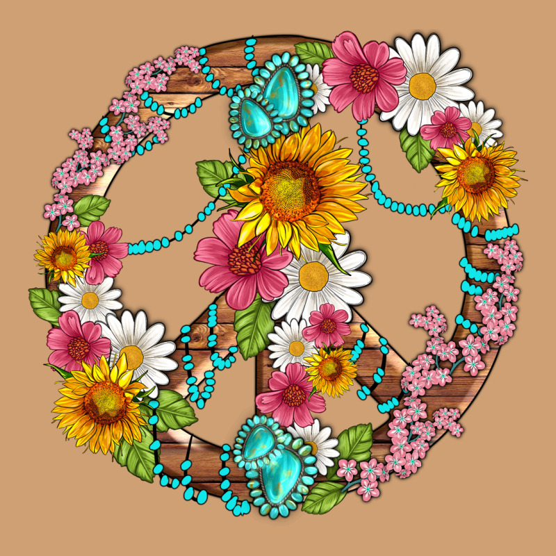 Floral Peace Sign With Gemstone Vintage Tee by Artiststas | Teevron