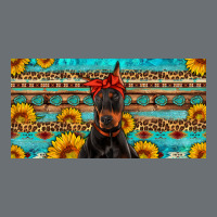 Doberman With Sunflowers License Plate Premium Hoodie | Teevron