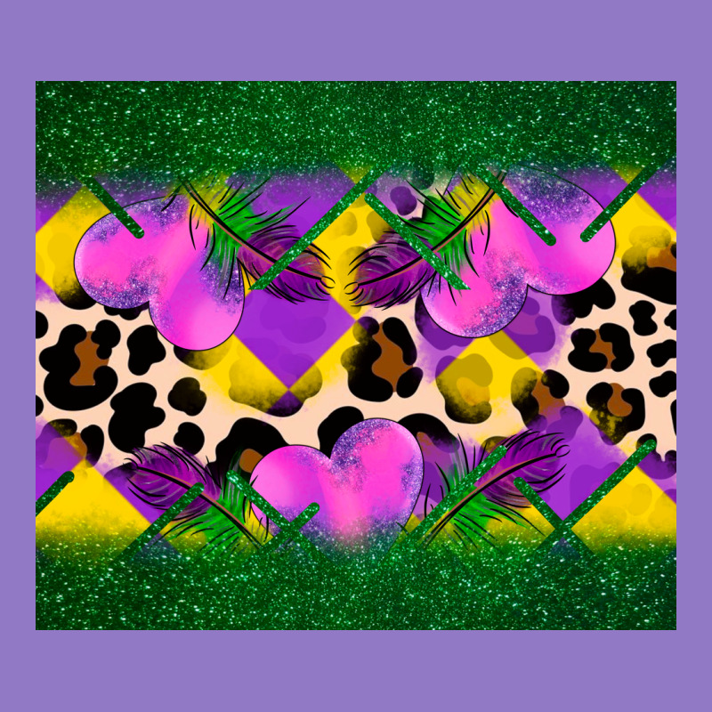 Mardi Gras Leopard And Heart Urban Hoodie by AdoDesignShop | Teevron