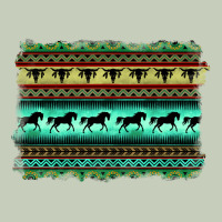 Turquoise Aztec Bullskull And Horse Long Sleeve Tee | Teevron