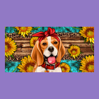 Beagle With Sunflowers License Plate Urban Hoodie | Teevron