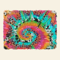 Tie Dye Leopard Cowhide Glitter Background Vintage Tee | Teevron