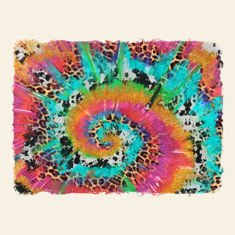 Tie Dye Leopard Cowhide Glitter Background Vintage Tee by Artiststas | Teevron