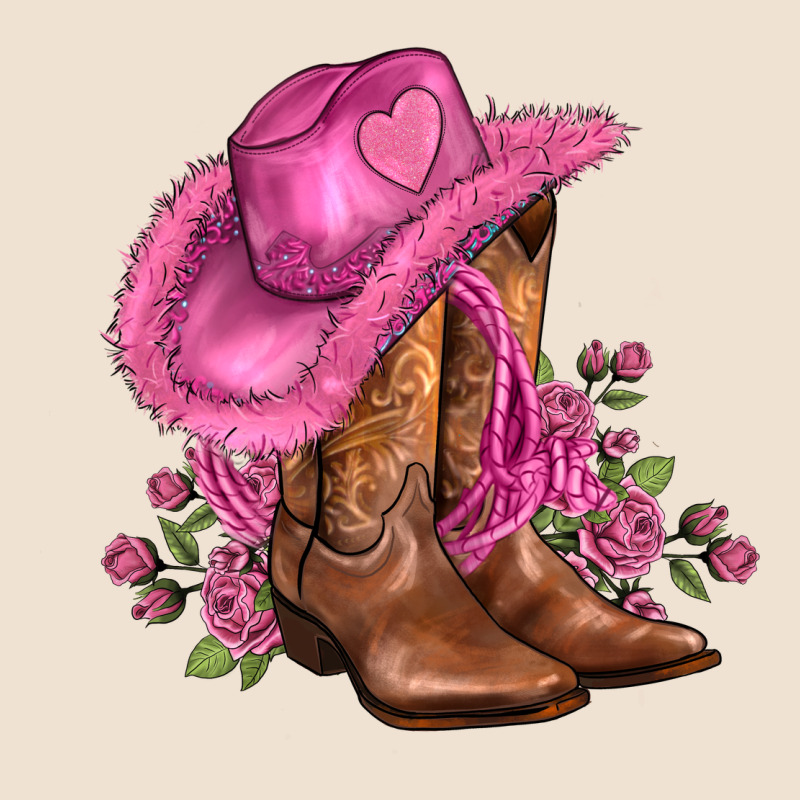 Valentines Day Boots Cowgirl Hat And Roses Urban Hoodie by AdoDesignShop | Teevron