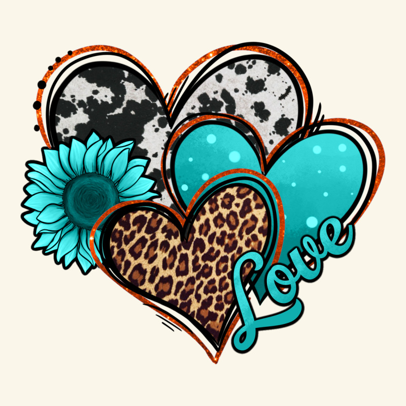 Love Turquoise Hearts Premium Hoodie by Jasminsmagicworld | Teevron