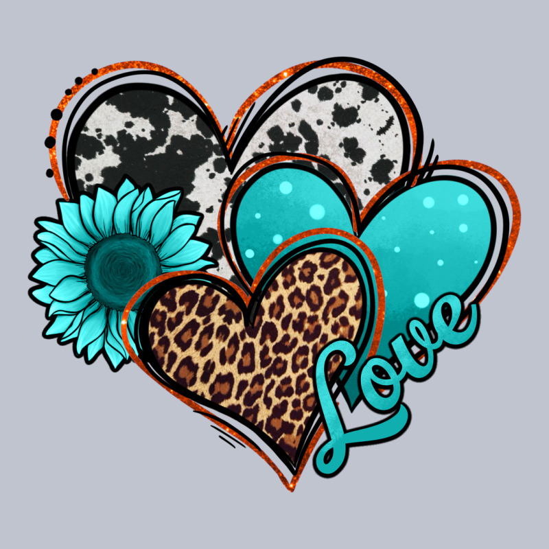 Love Turquoise Hearts Premium Hoodie by Jasminsmagicworld | Teevron