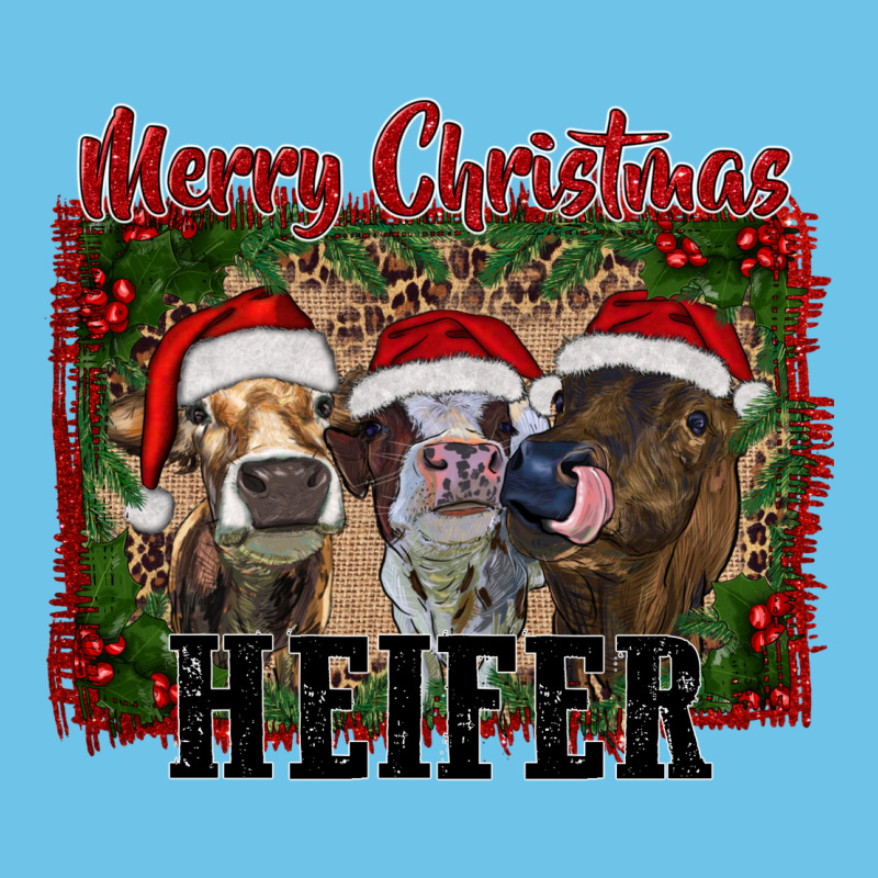 Merry Christmas Heifer Premium Sweatshirt by RanaPortraitStore | Teevron