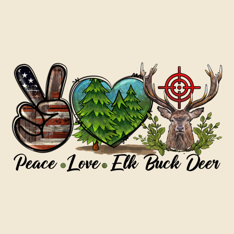 Peace Love Elk Buck Deer Premium Tee by LillyAllenDesigns | Teevron